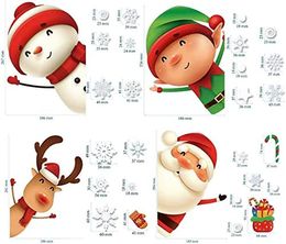 Kerstversiering Sneeuwvlok Raamstickers Stickers Voor Glas Xmas Decals Vakantie Kerstman Rendier Party Drop Delivery Amfdo