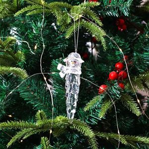 Décorations de Noël bonhomme de neige suspendu, ornements de glaçons pour arbre, pendentif décoratif de noël, goutte de vacances