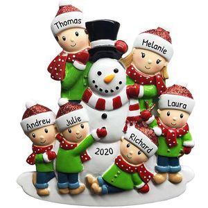 Kerstversiering Sneeuwpop DIY Ornamenten Decoratie Gepersonaliseerd met PVC Xmas Party Santa Claus Hangende Hangers voor Familie Navidad Gift