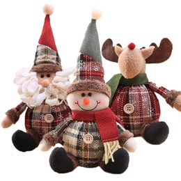 Kerstversiering Sneeuwpop Pop Vrolijk Chirstmas Decor voor Thuis Tafel Elanden Ornamenten Kerstman Navidad Cadeau Gelukkig Jaar 2024 230908