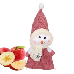 Decoraciones navideñas muñecas de nieve bolsas de regalo con cordón de nieve muñecos de nieve golosinas de alimentos reutilizables suministros para fiestas bolsas de embalaje