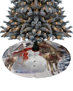 Kerstversiering Sneeuwpop Elanden Vintage Boerderij Boomrok Basishoes Xmas Home Tapijt Mat