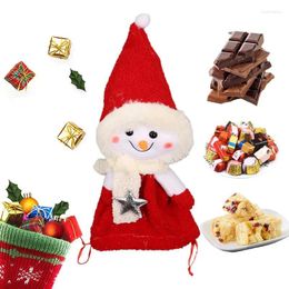 Decoraciones navideñas bolsas de regalo de muñeco de nieve forma con suministros para fiestas de sorteo golosinas de alimentos de boda