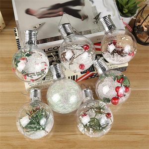 Kerstdecoraties Solars Light Balls Pendant Shatterproof Ornament Set Seizoensgebonden vakantie Wedding Party Kerstmis Outdoor Garden Decor