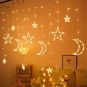 Décorations de Noël Star Moon LED Rideau Garland String Light Santa Décor de Noël pour la maison Bonne année 2023 Navidad Natal Cadeaux de Noël 220916