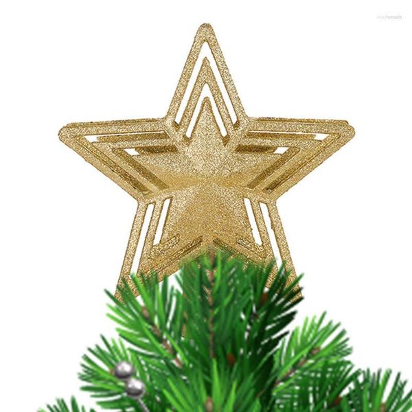 Décorations de Noël Star Tree Topper éclairé avec des lumières de projection LED Treetop pour la fête de l'année de vacances Bureau intérieur