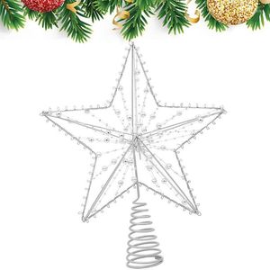 Décorations de Noël Star Tree Topper Métal 3D Creux Treetop Décoration Fournitures Décoratives Pour Vos Portes De Jardin