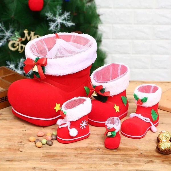 Decoraciones navideñas Medias Colgantes decorativos Botas de caramelo Bolsas de regalo creativas Adornos pequeños