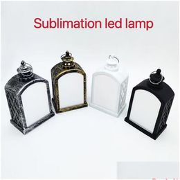 Christmas Decorations Sublimation Led Lanterns Fireplace Lamp Handheld Light Double Sided For Home And Outdoor Drop Delivery Garden Fe Dhplk