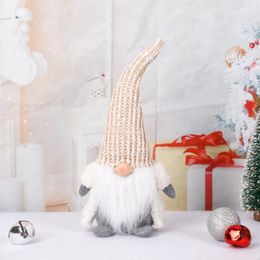 Decoraciones navideñas Decoración de estilo sueco Muñeco sin rostro Santa Claus Sombrero de punto Enano Rudolph Adornos Colgante de árbol