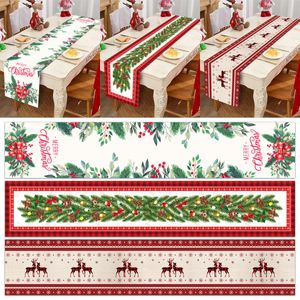 Décorations de Noël Chemin de table Joyeux pour la maison 2023 Navidad Noel Cadeau de Noël Nappe de Noël Année 2024 230923