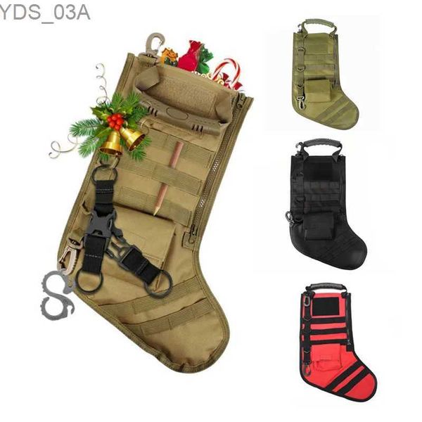 Décorations de Noël Tactique Molle Bas Cadeau De Noël Chaussettes Pack Chasse En Plein Air Airsoft Militaire Magazine Dump Drop Pouch Sac De Rangement Utilitaire YQ231115