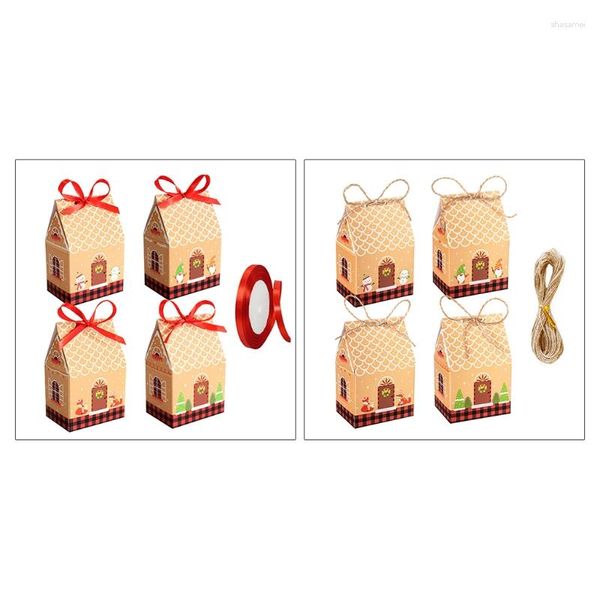 Decorações de Natal Festa de Ação de Graças Tratar Caixas Goody Pequenas Caixas de Doces Casa Bonito Dos Desenhos Animados Multicolor Caixa Decorativa