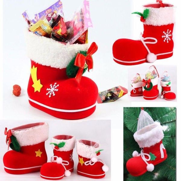 Decoraciones navideñas El árbol Adornos Penholder Botas Santa Sacks Bolsa de dulces para regalos de vacaciones en el hogar