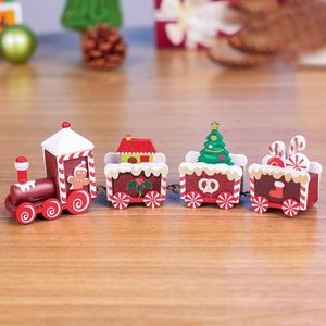 Décorations de noël Train Bois Pour La Maison Arbre De Noël Fête De Vacances Décoration Enfant Jouets Cadeau Année Ornement Navidad 2023Noël