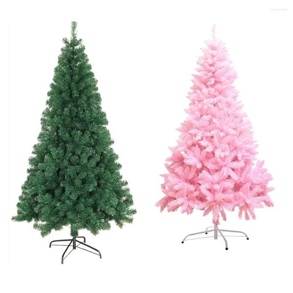 Décorations de Noël arbre 180/150 cm artificiel Navidad vert rose ignifuge sapin avec trépied Stable décor de vacances Natal