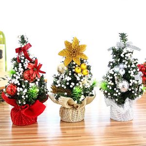 Décorations de Noël Arbre 20CM Mini Ensemble Ornement de Table Trompette Cadeau pour Enfants