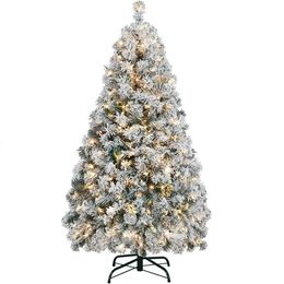 Kerstversiering Boom 45' Helder Prelit Gloeilamp Groen Gevlokt Sparren Decoratieve Kunstmatige Decoratie 231110