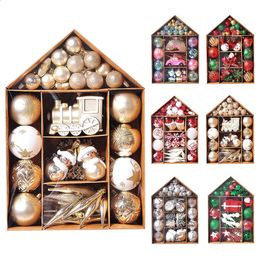 Kerstversiering Boomballen Ornamenten Set 70st Grote Bal Sneeuwvlok Ster Kerst Hangende Hanger Noel Navidad Woondecoratie Jaar 231102