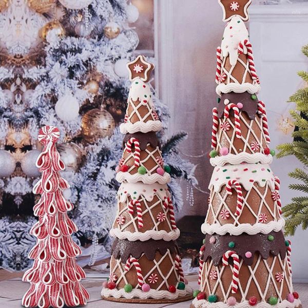 Décorations de Noël arbre à thème de bonbons fondant chocolate canne table de table supérieure de décoration de décoration de pièce maîtresse