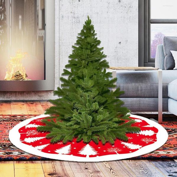 Coussin d'arbre de décorations de Noël Beau tapis durable de couverture de pied rond pour la jupe à la maison