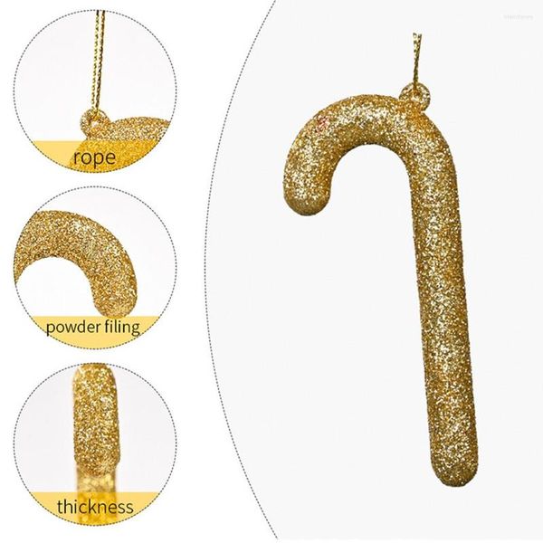 Décorations de Noël Ornements de décoration d'arbre pour pendentifs 6pcs canne à poudre d'oignon