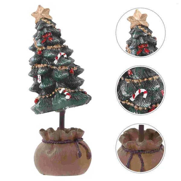 Decoraciones navideñas de escritorio de árbol de árboles de hojalete