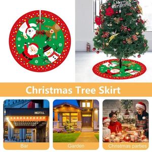 Decoraciones navideñas para árboles, cubiertas para pies, ambiente festivo, falda redonda, suministros de fiesta para exteriores, interior, año, adorno de Navidad