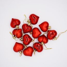 Décorations de Noël Guirlande d'arbre Ornement Décoration Petit Pendentif Cadeau de Saint Valentin 4,5 cm Galvanoplastie de Forme Spéciale 12 Pièces Boule d'Amour