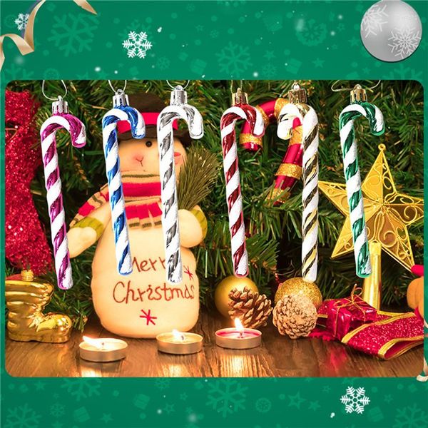 Decoraciones navideñas para árbol colgante, bastón de caramelo, taburete, decoración, colgantes, juguetes para niños, pastel cortado