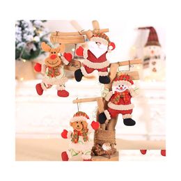 Décorations de Noël Arbre suspendu Ornement Danse Santa Bonhomme de neige Orignal Ours en forme de Noël Home Store Fenêtre Drop Livraison Jardin Fest Dhteo