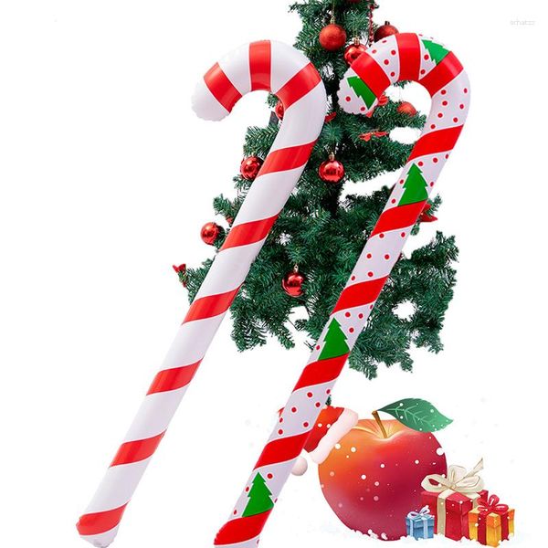 Adornos navideños para árbol colgante de Navidad, adornos inflables de bastón de caramelo, colgante de año, juguete para regalo, suministros para fiestas, decoración del hogar