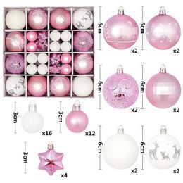 Kerstversiering Boomversieringen Set voor Thuisfeest Veelkleurige bal Kerstboomballen Decoraties 42 stuks 6 cm 3 cm Grote kerstbal Kerstmis 231024