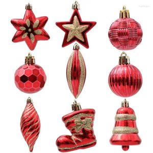 Décorations de Noël Boule peinte en rouge Couleurs vives Robuste et durable Créez une atmosphère festive Pendentif / boîte de conception unique