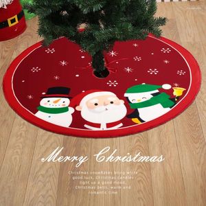 Décorations de Noël, jupe d'arbre, dessin animé, père noël, bonhomme de neige, élan, décoration de fond, joyeux an