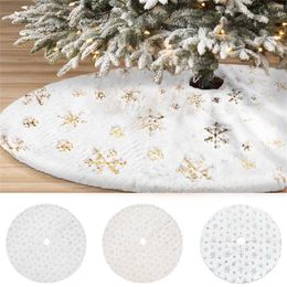 Kerstdecoraties Boom rok Exquise Santa Snowman Elk Snowflake Xmas Bottom Decor Merry For Home 2023 Ornament