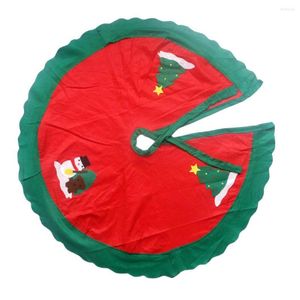 Kerstdecoraties Boomrok Vloer Mat Cover Party Santa Claus Sneeuwman Home Decor Tapijten 90 cm/35.4inch Ronde benodigdheden