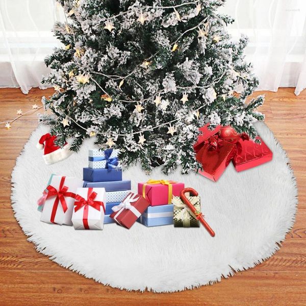 Decoraciones navideñas, falda de árbol, alfombra para pies, tapete grande de Navidad, mantel redondo con orificio para paraguas, decoración del hogar, 35,4/47,2 pulgadas STTA889