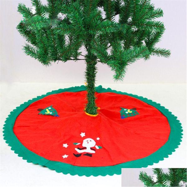 Décorations De Noël Jupe D'arbre Rouge 90 Cm Base Ers Mat Ornements De Fête De Vacances Décor Props Vt1818 Drop Delivery Home Garden Festive S Dhobt