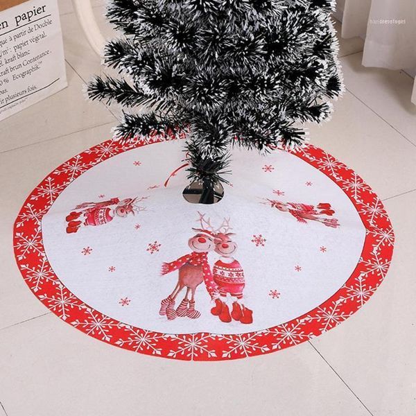 Decoraciones navideñas Falda de árbol Muñeco de nieve Papá Noel Alfombra Felpudo Decoración del hogar Año