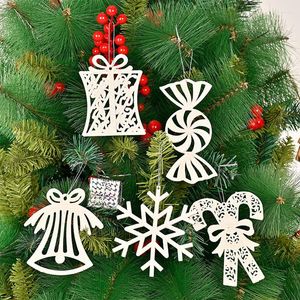 Kerstdecoraties boom sneeuwvlok candy riet hangende hanger ornamenten feest huis vakantie festival decor