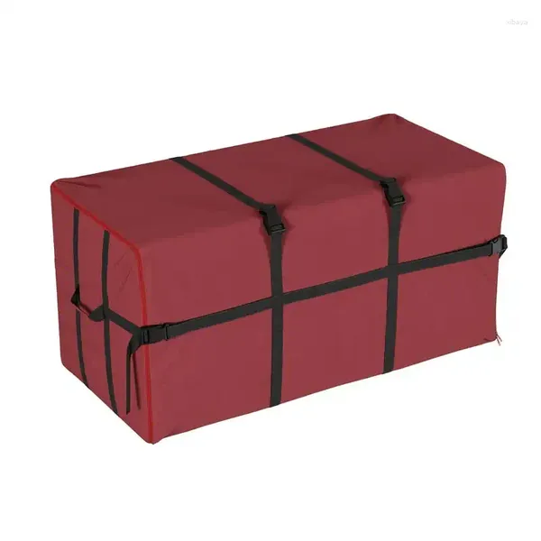 Bolsa de almacenamiento para árboles de decoraciones navideñas para árboles artificiales de 7,5 pies, color rojo