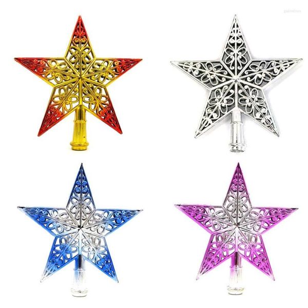 Decoraciones navideñas Top de árboles Estrellas Merry Sparkle Stars Hang Xmas Decoration Ornament Topper Año