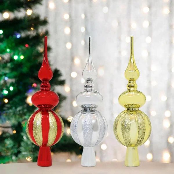 Décorations de Noël Décoration de sommet d'arbre Sparkling Glittery Noël pour la gourde de bouteille antidérapante festive