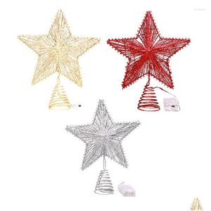 Kerstdecoraties Tree Topper Led verlichte sterren ornament Xmas Treetop Party Decoration Drop Delivery Home Garden Feestelijke voorraden DHMT2