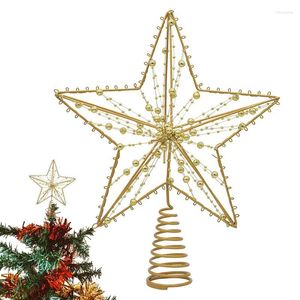 Kerstdecoraties Tree Topper Star Metal Treetop Draad Exquisite Crafts voor het decoreren van woonkamer