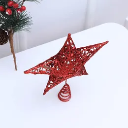 Kerstdecoraties Tree Topper Star Sparkling Bowhome Decor Metal Moravian Sparkle Projector Toppers Decoratie