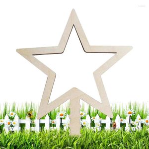 Kerstdecoraties Tree Topper Star Toppers Wooden voor Winter Holiday Feest ornament