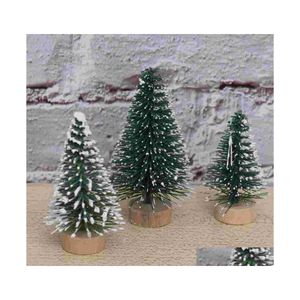 Kerstdecoraties boombomen mini miniatuur dennenneeuwfles sisal articialBrush desktopparty tafel decoratie decor decor drop d dhadn