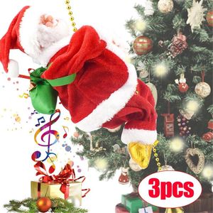 Décorations de Noël Twerking 3PCS Electric Musical Santa Stunt avec un arbre de l'année de poupée
